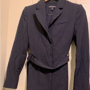Women Brook Brothers Navy Blue Trench Coat